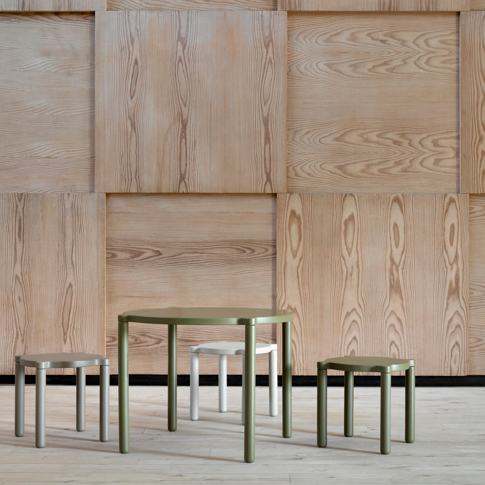 By KlipKlap Stacking Table Olive Green