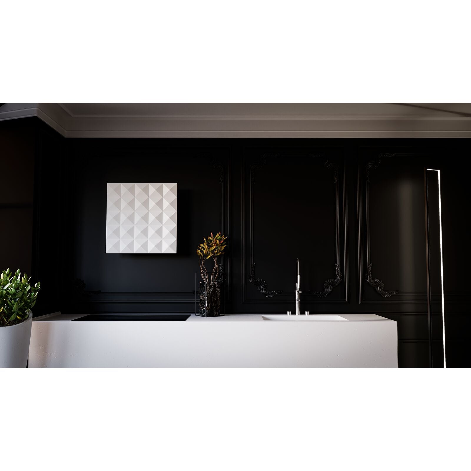 Witt Mosaik Wall hanging hood White