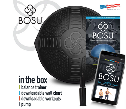 BOSU PRO NEXGEN SORT PÅ SORT 65 cm Balance træner Sort