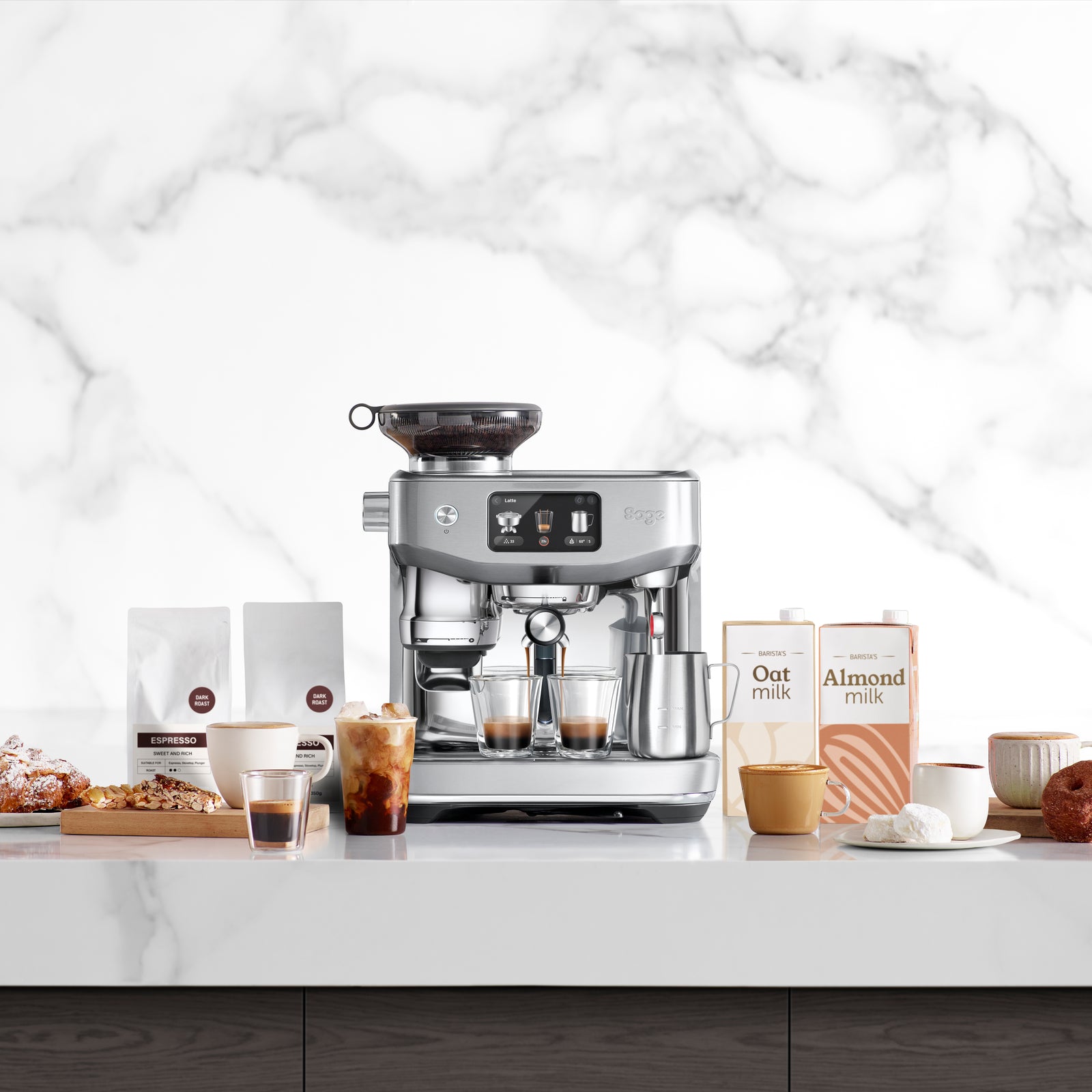 Sage SES 985 BSS Espressomaskine Børstet Rustfrit Stål