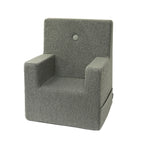 By KlipKlap KK Kids Chair XL Dusty green bouclé w. light green