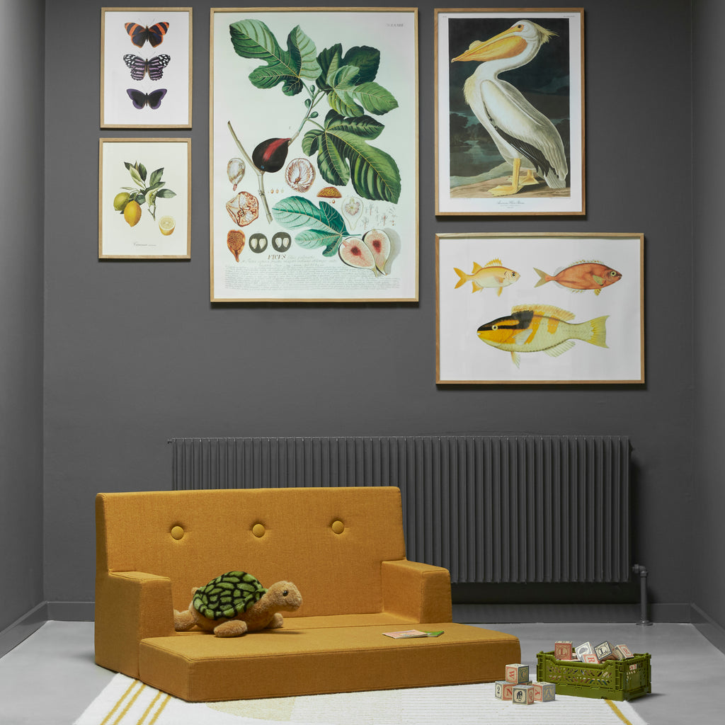 By KlipKlap KK Kids Sofa Mustard w. Mustard
