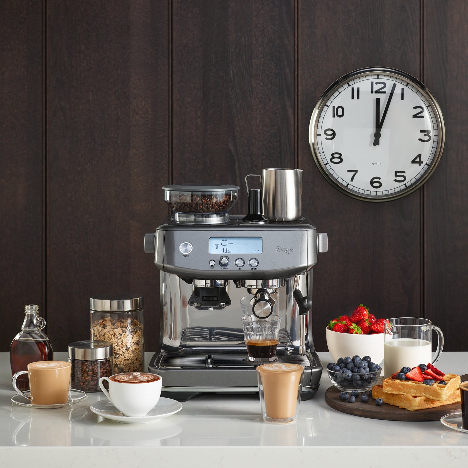 Sage SES 878 BST Espressomaskine Sort stål