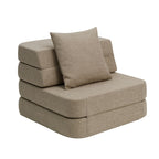By KlipKlap KK 3 Fold Sofa Single Soft Sand m. Sand