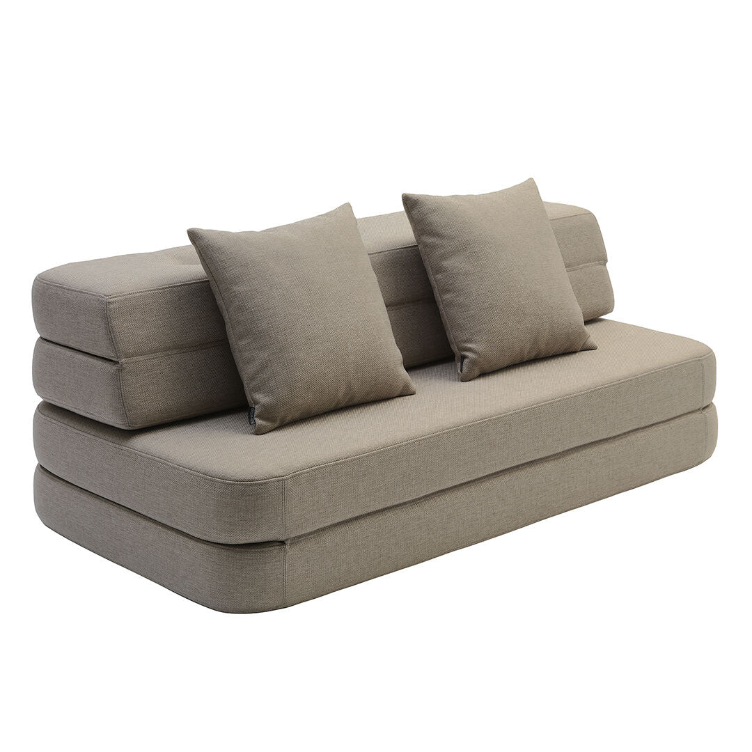 By KlipKlap KK 3 Fold Sofa XL Soft 140 cm Sand w. Sand