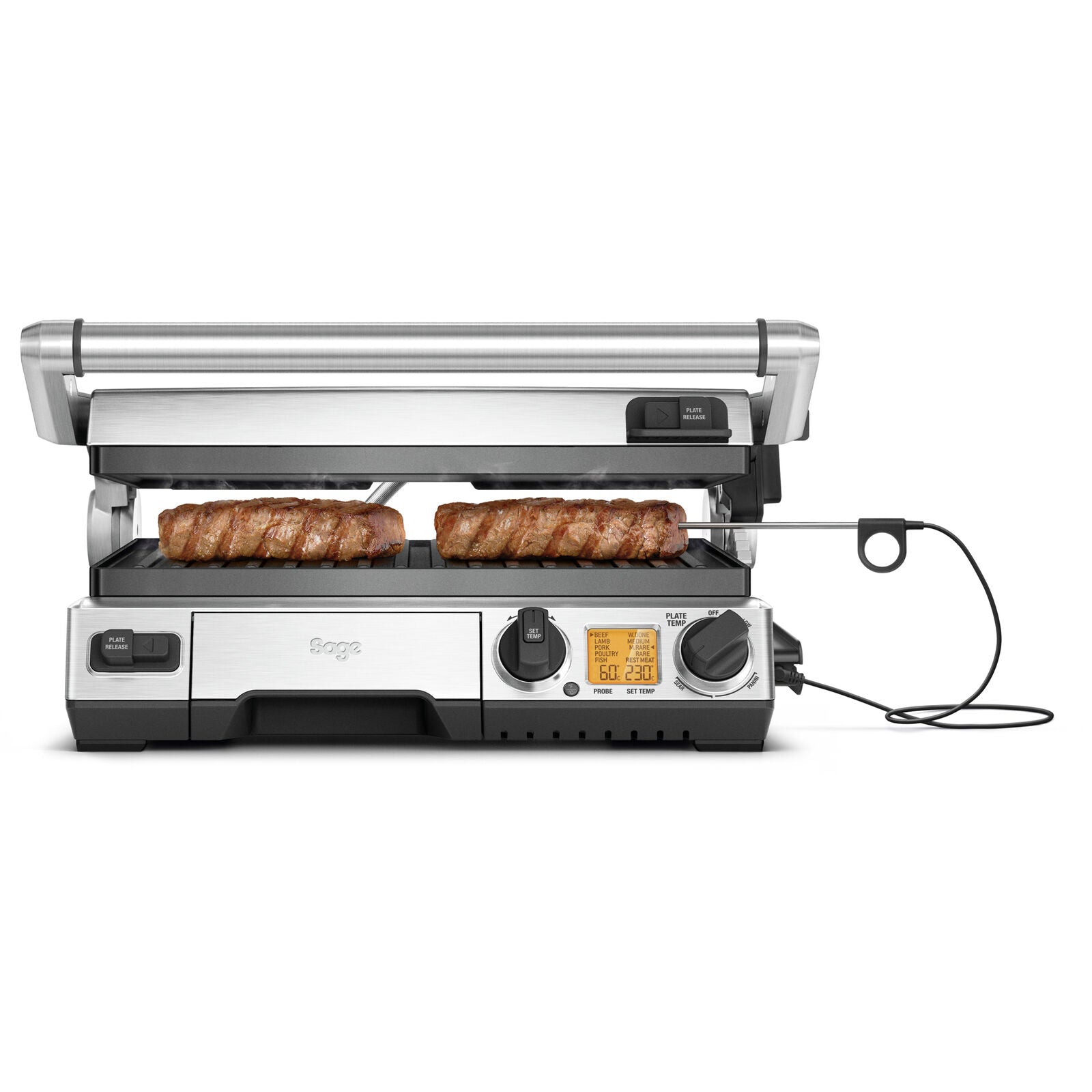 Sage SGR 840 BSS Grill Grill and sandwich maker Brushed Steel