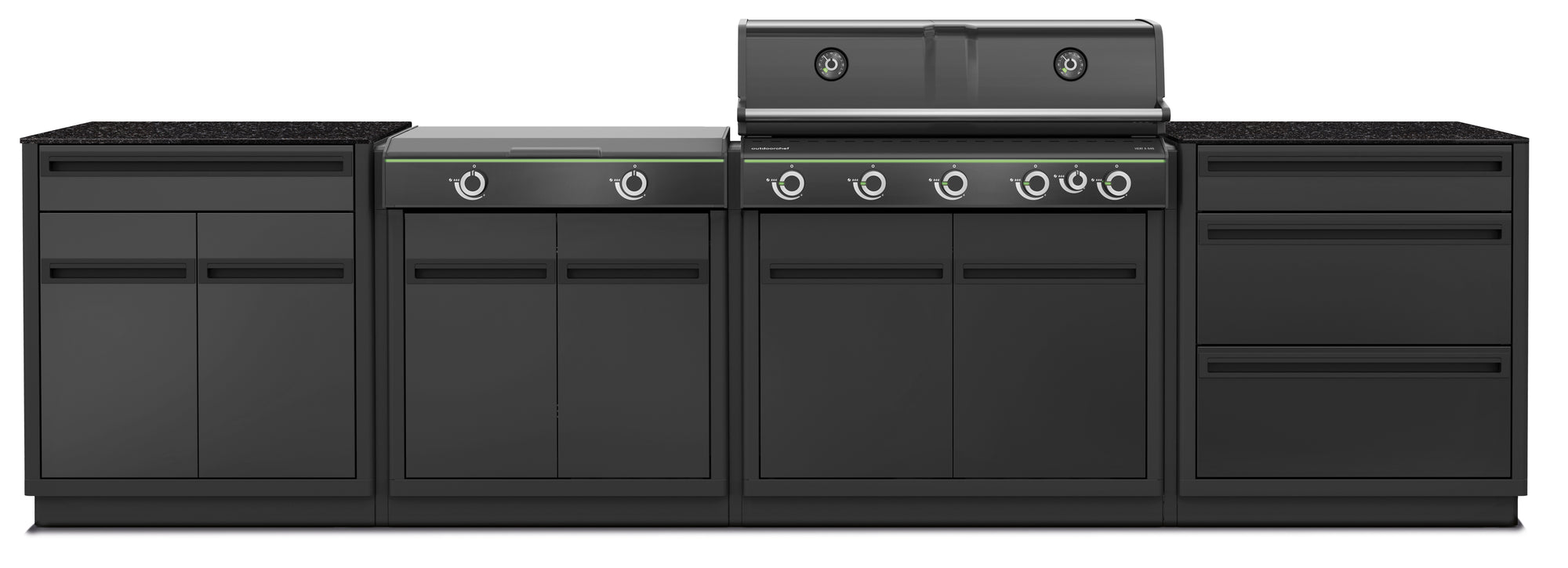 Outdoorchef KITCHEN HEAT X-515/245 - GRANIT - Part 1 Gas BBQ Black