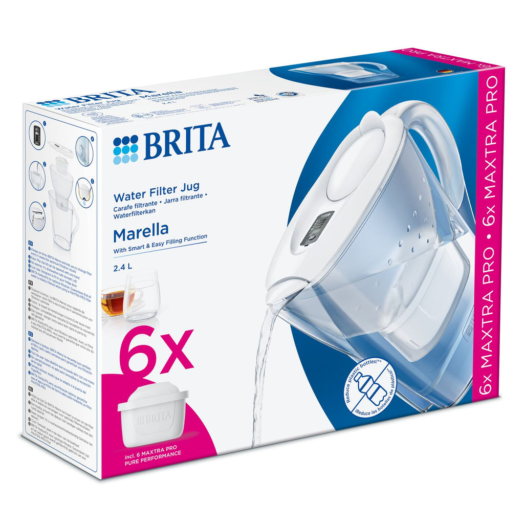 Brita Marella + 6 MXPro -pakkaus Valkoinen