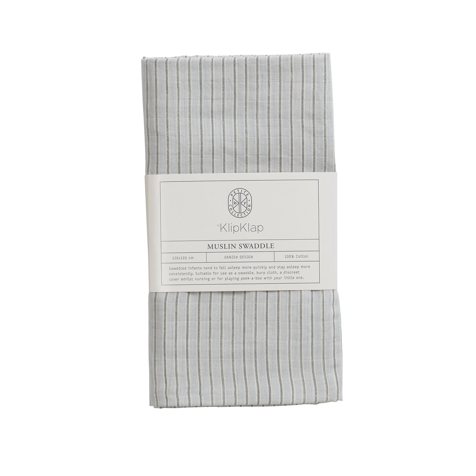 By KlipKlap Swaddle Alfred Randig Moon Grey