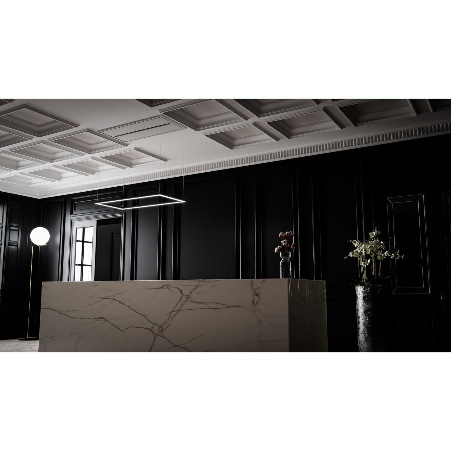 Witt Marble Ceiling hood Matte Black