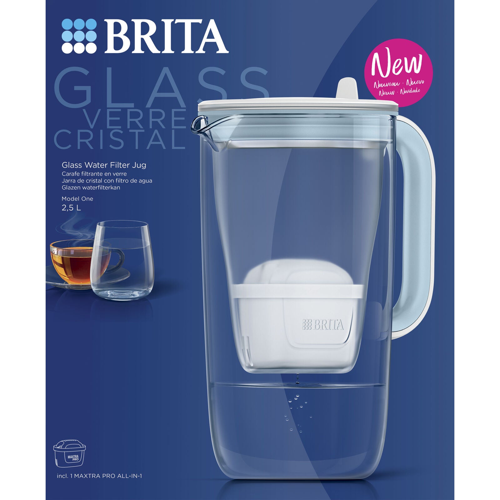 Brita Glass (FI/SE/NO) Jug Blue