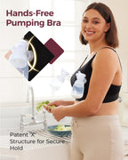 Momcozy YN08 XL Hands-Free Pumping Bra Black