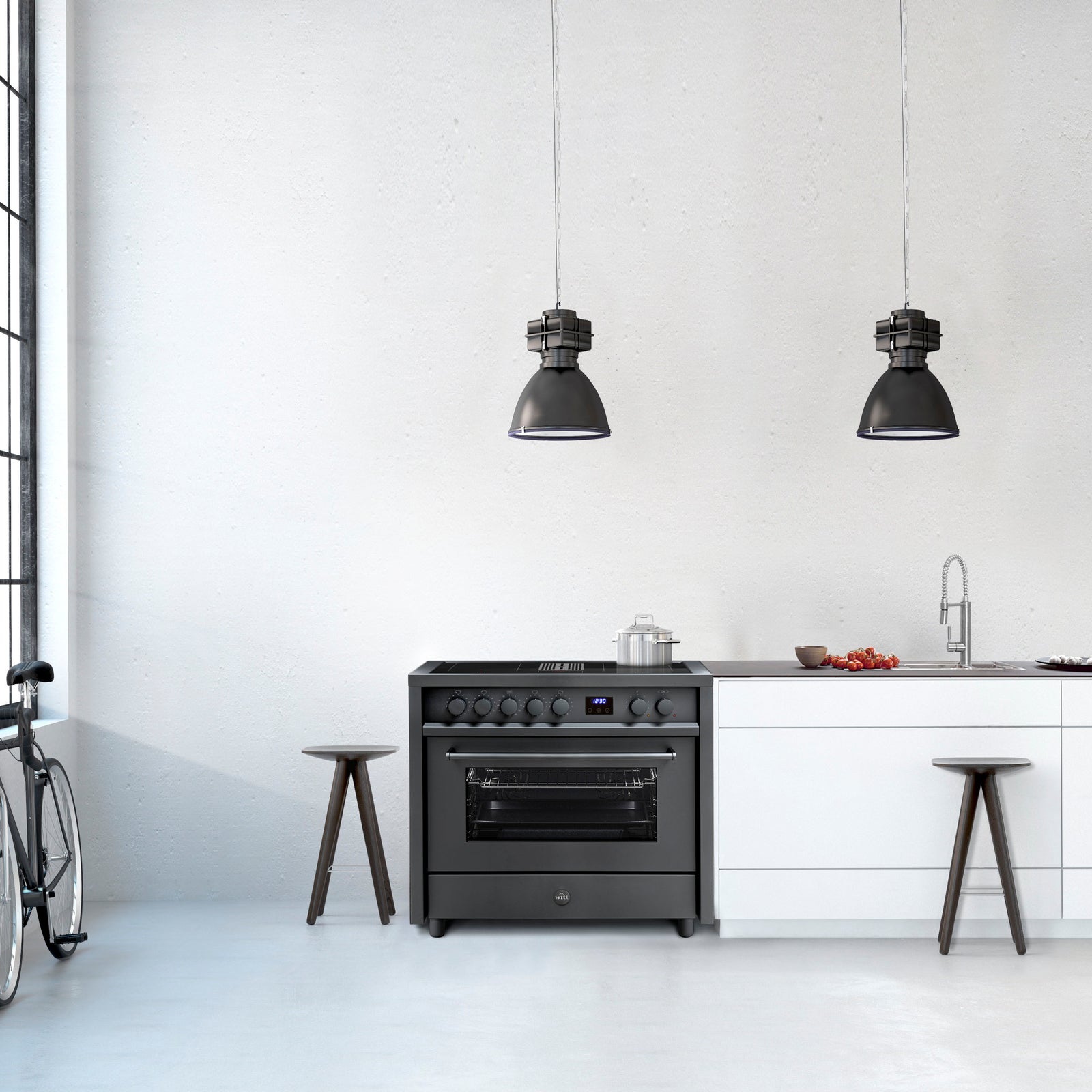 Witt Embrace 90 Hood MB Induction cooker Black