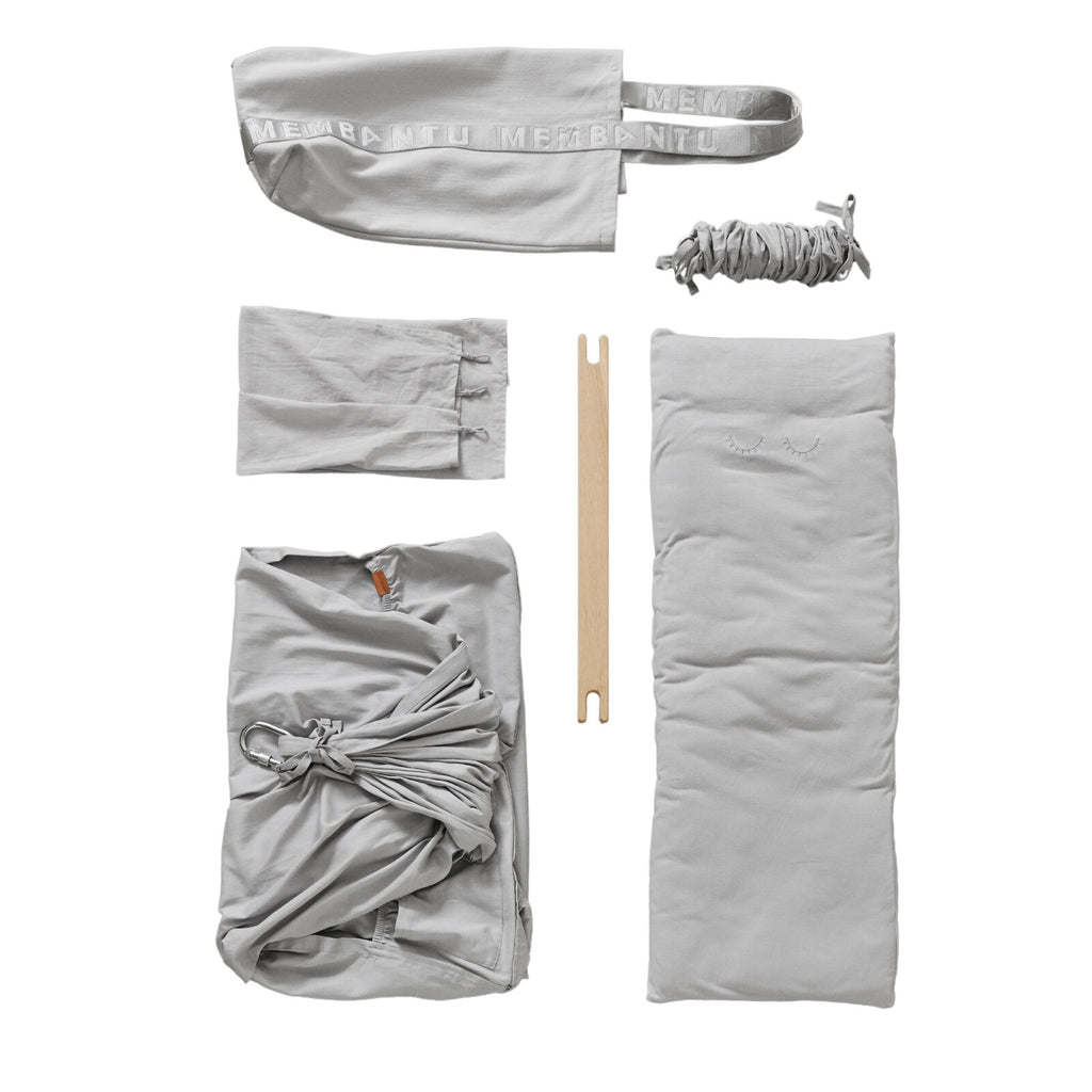 Membantu Premium Ekologisk Baby Hängvagga Grå