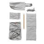 Membantu Premium Ekologisk Baby Hängvagga Grå