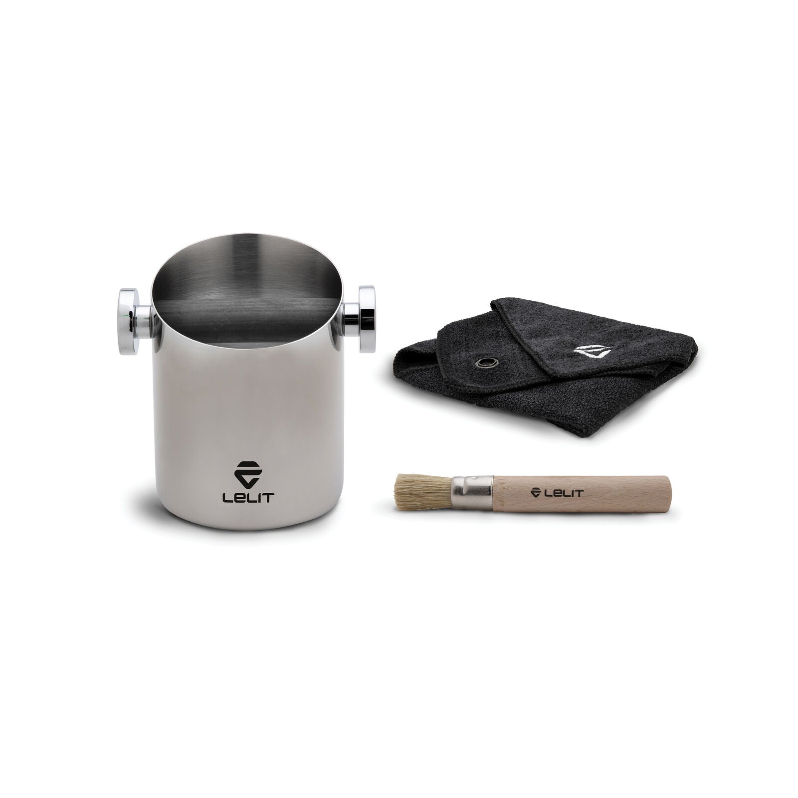 Lelit Knock Box for 10 Grounds - PLA360S Brushed Stainless Steel
