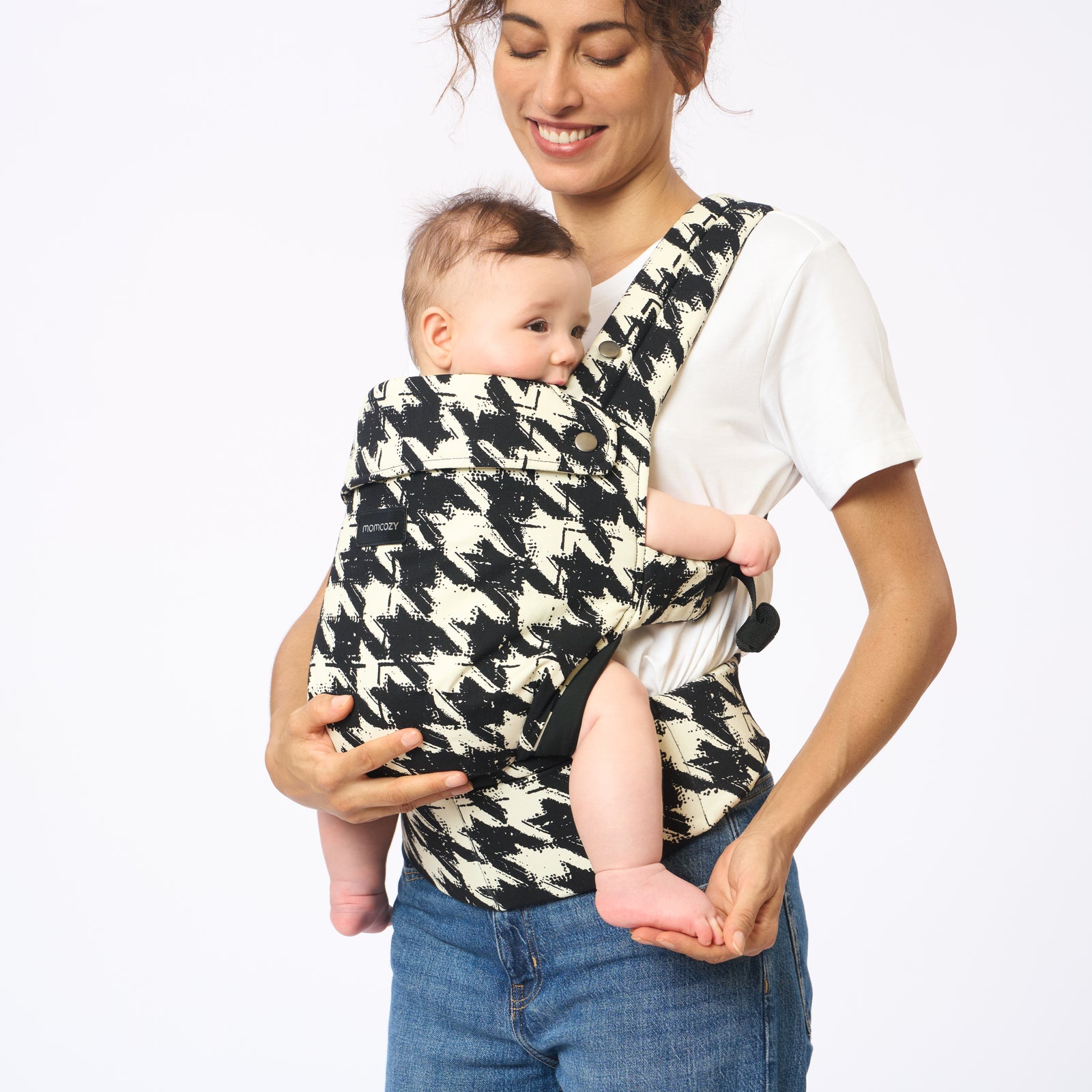 Momcozy Nyfødt til Småbarn Bomullsmyk Bæreselle Houndstooth