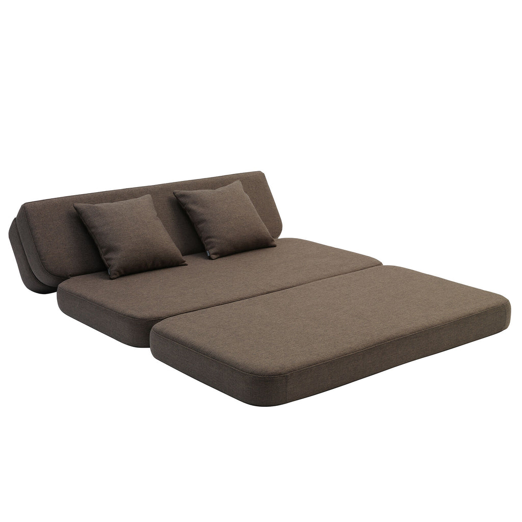 By KlipKlap KK 3 Fold Sofa XL Soft 140 cm Brun m. Sand