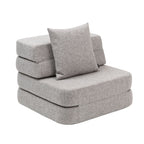 By KlipKlap KK 3 Fold Sofa Single Multi Grey w. Grey