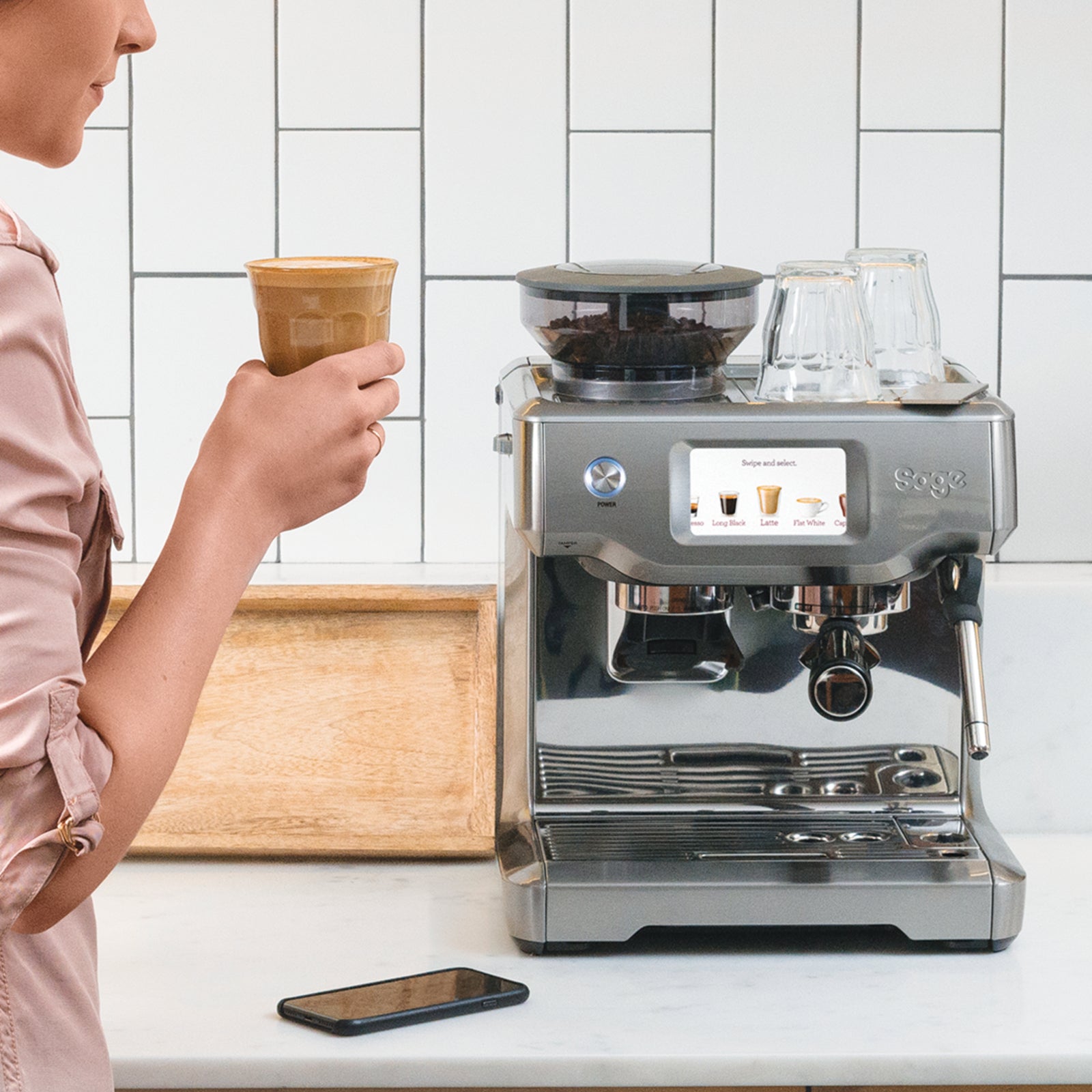 Sage SES 880 BSS Espressomaskine Børstet stål